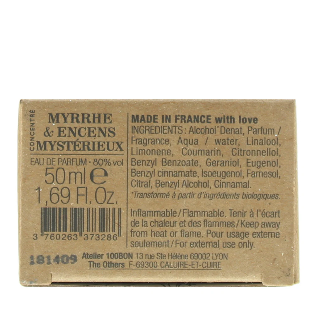 100 Bon Myrrhe & Encens Mysterieux Concentré Refillable Eau de Parfum 50ml - Image 2