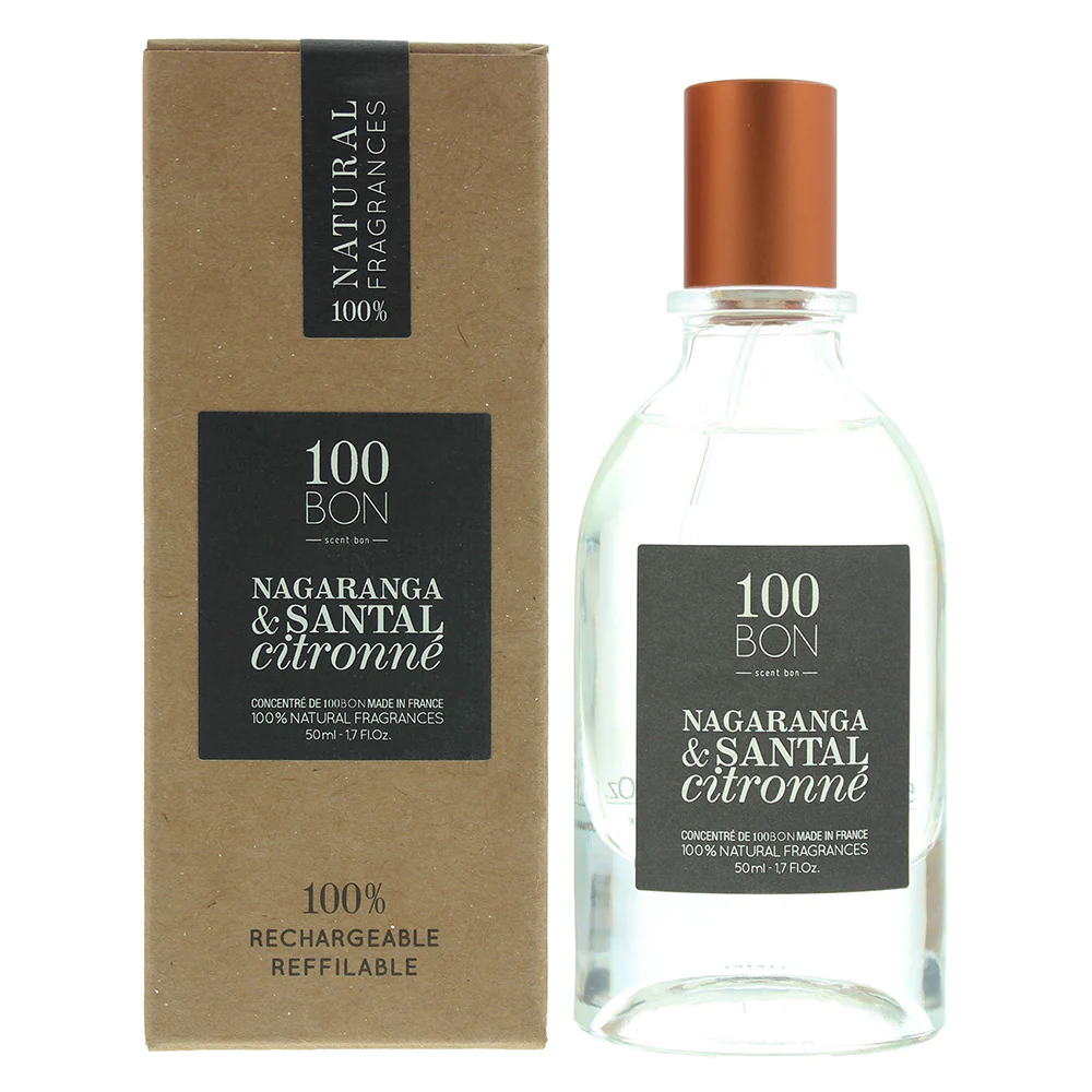 100 Bon Nagaranga & Santal Citronné Concentré Refillable Eau de Parfum 50ml