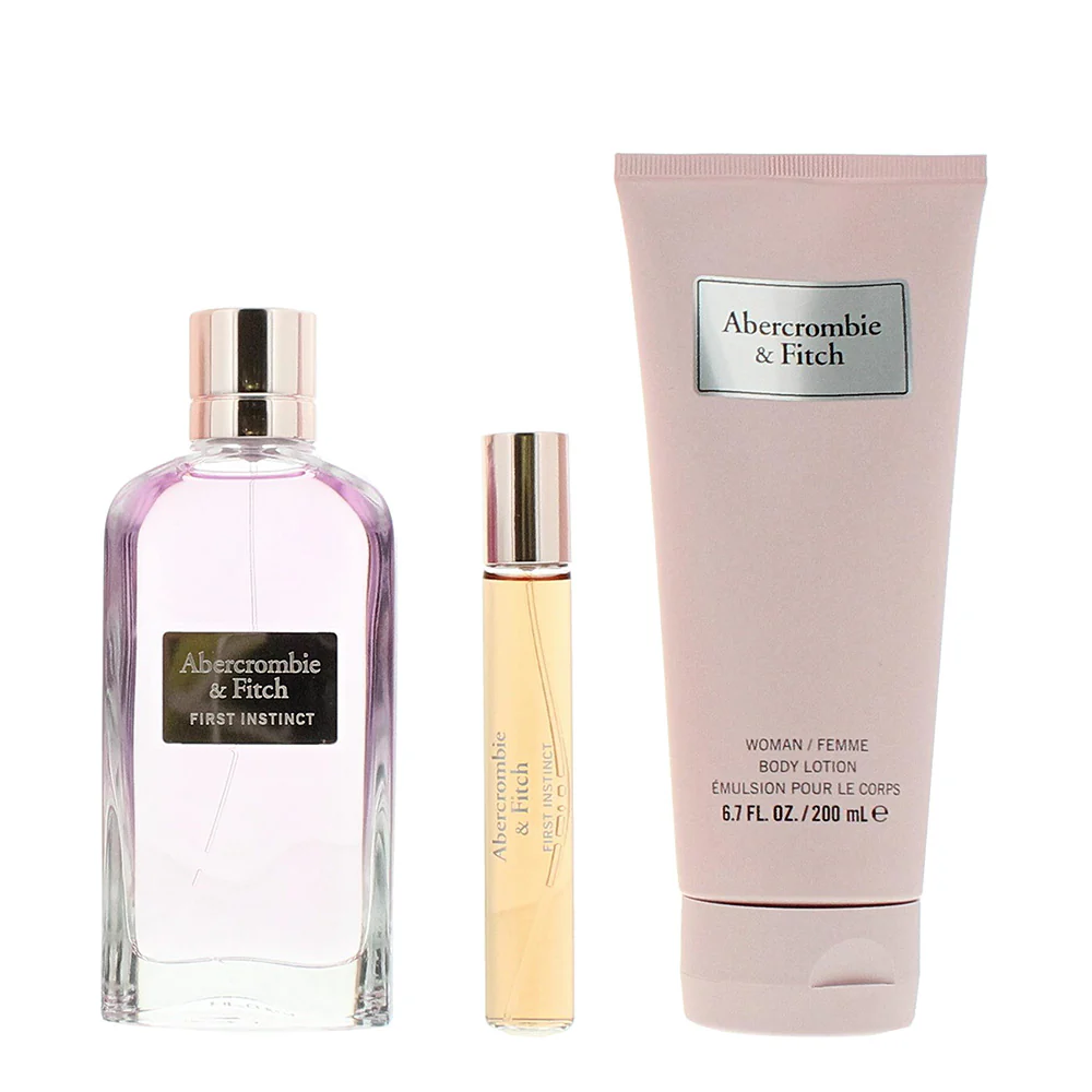 Abercrombie & Fitch First Instinct Eau De Parfum 3 Piece Gift Set: Eau De Parfum 100ml - Eau De Parfum 15ml - Body Lotion 200ml - Image 3