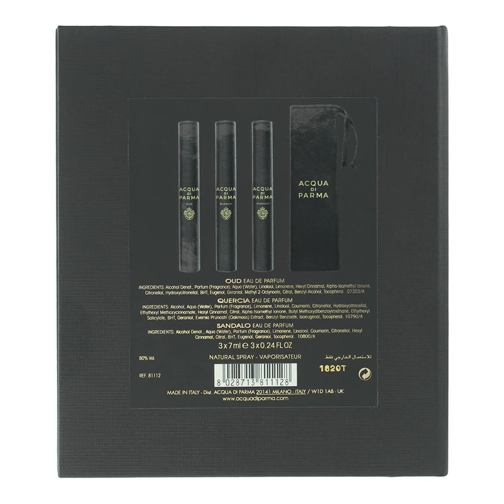 Acqua Di Parma 3 Piece Gift Set: Oud Eau De Parfum 7ml - Quercia Eau De Parfum 7ml -Sandalo Eau De Parfum 7ml - Image 6