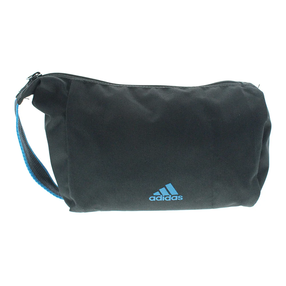 Adidas Black Toiletry Bag with Blue Handle - Image 2