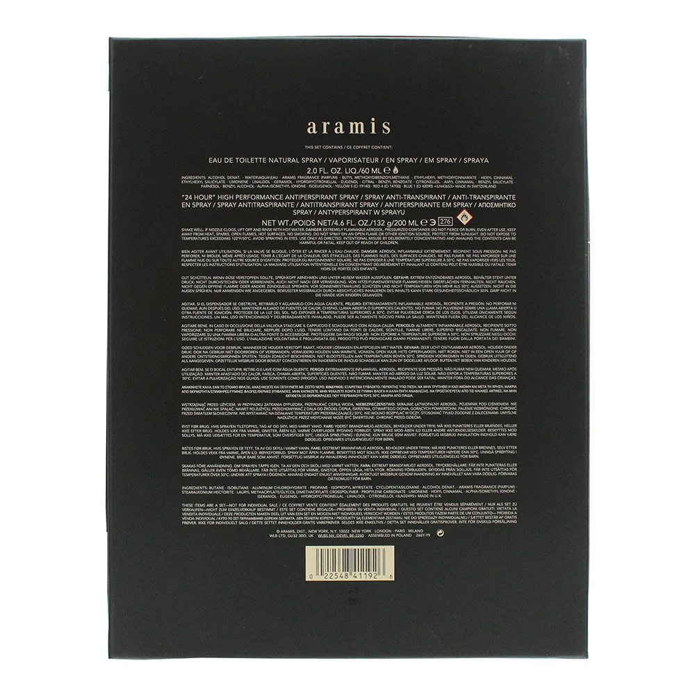 Aramis 2 Piece Gift Set: Eau De Toilette 60ml - Anti-Perspirant 200ml - Image 6