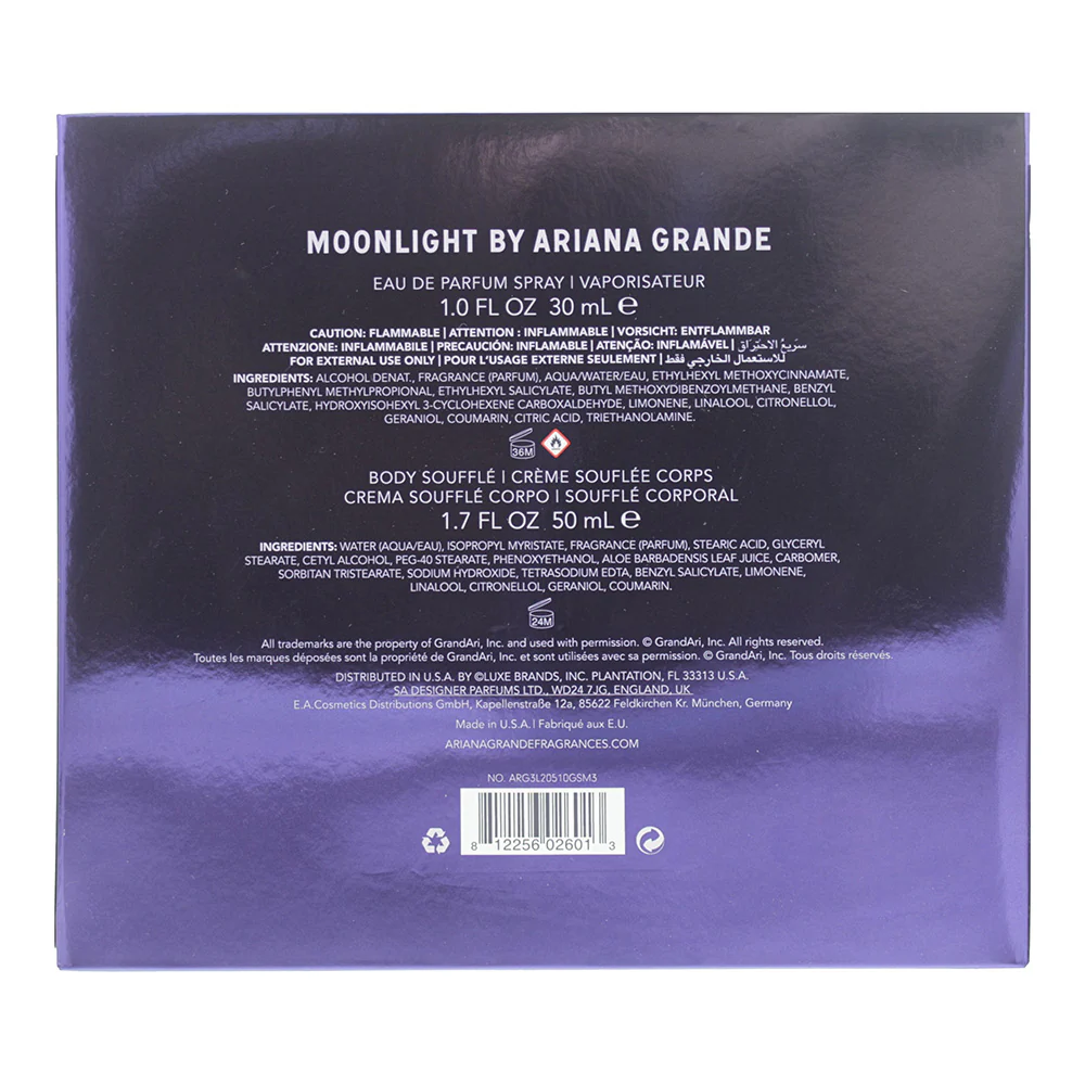 Ariana Grande Moonlight 2 Piece Gift Set: Eau De Parfum 30ml - Body Souffle 50ml - Image 4