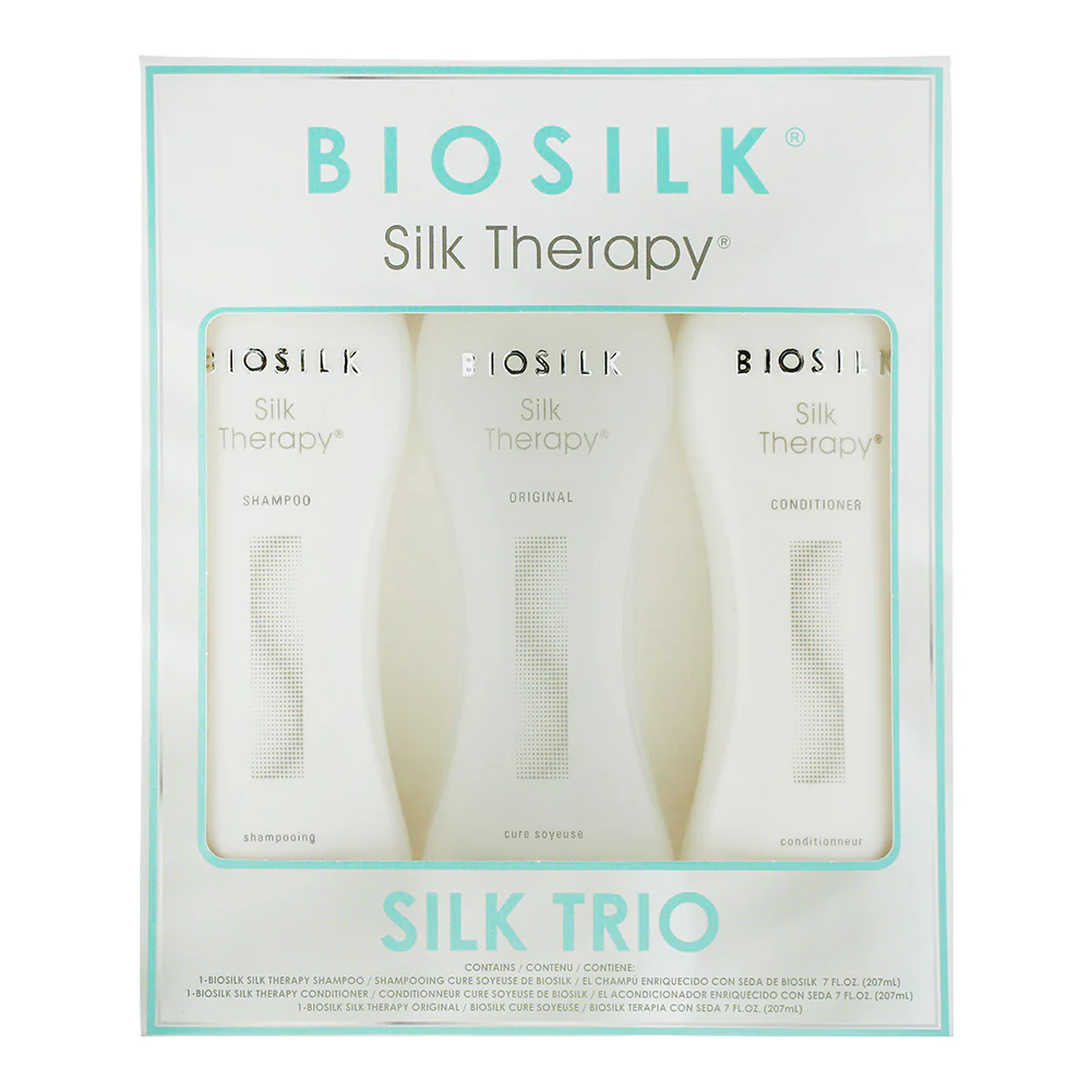 Biosilk Silk Therapy 3 Piece Set: Shampoo 207ml -  Conditioner 207ml - Original Treatment 207ml - Image 2