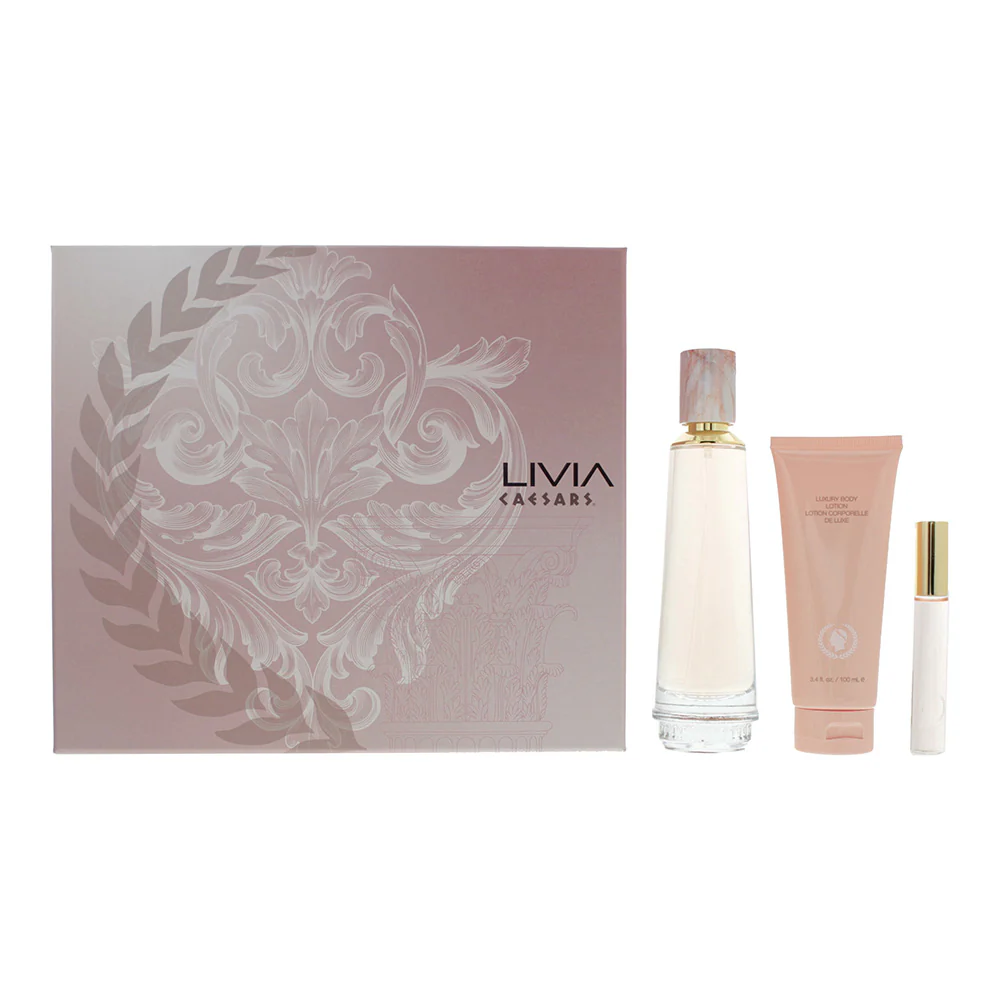 Caesars Livia 3 Piece Gift Set: Eau De Parfum 100ml - Body Lotion 100ml - Roll-On Perfume 9ml - Image 5
