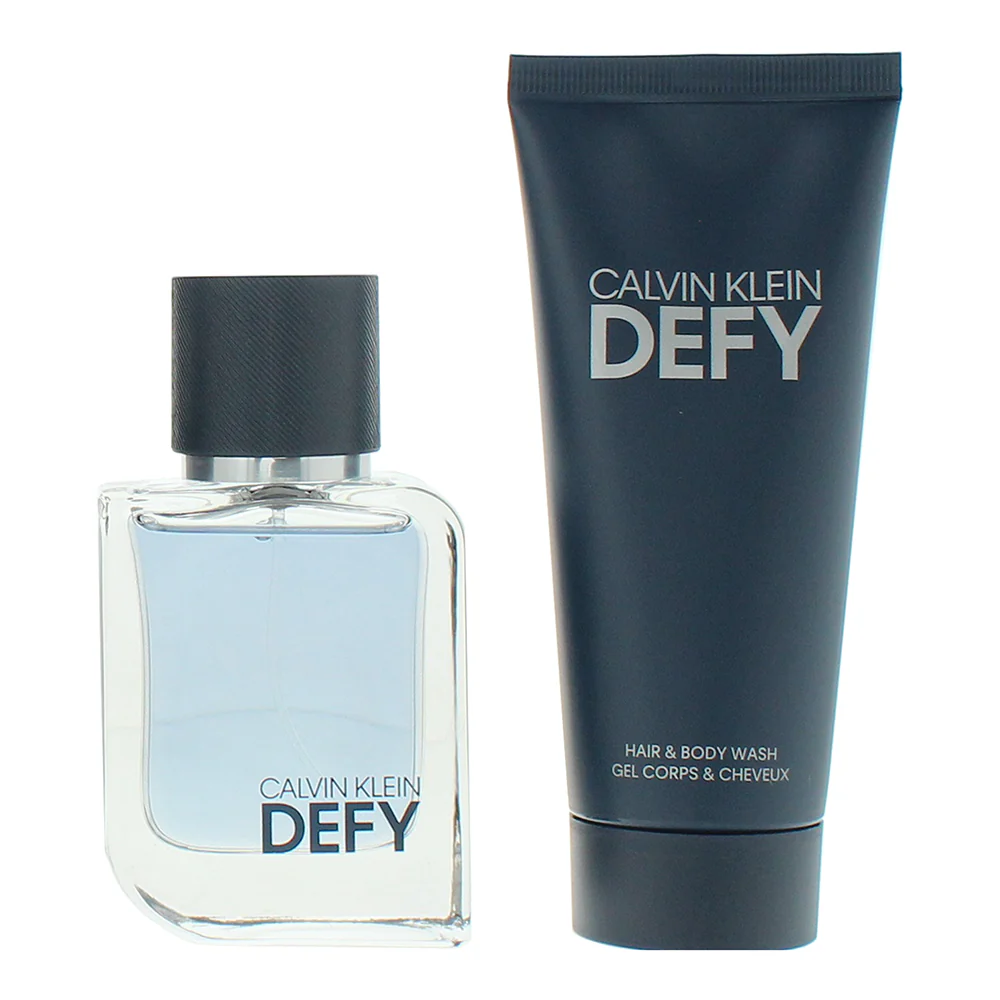 Calvin Klein Defy 2 Piece Gift Set: Eau De Toilette 50ml - Shower Gel 100ml - Image 2