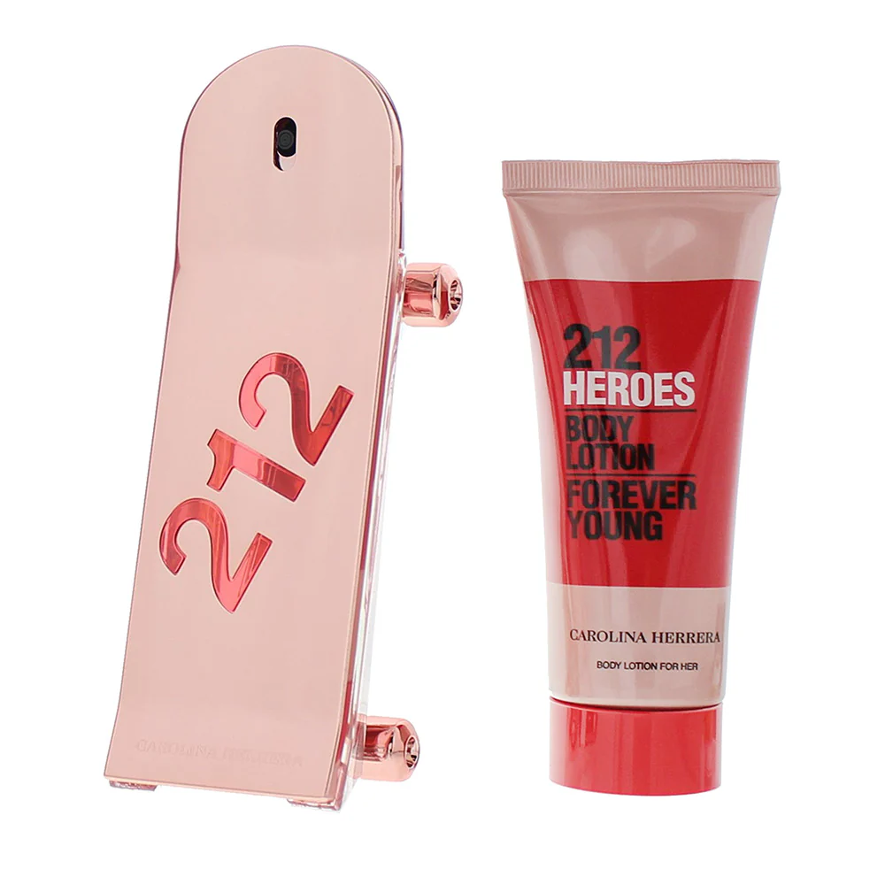 Carolina Herrera 212 Heroes For Her 2 Piece Gift Set: Eau De Parfum 80ml - Body Lotion 100ml - Image 3