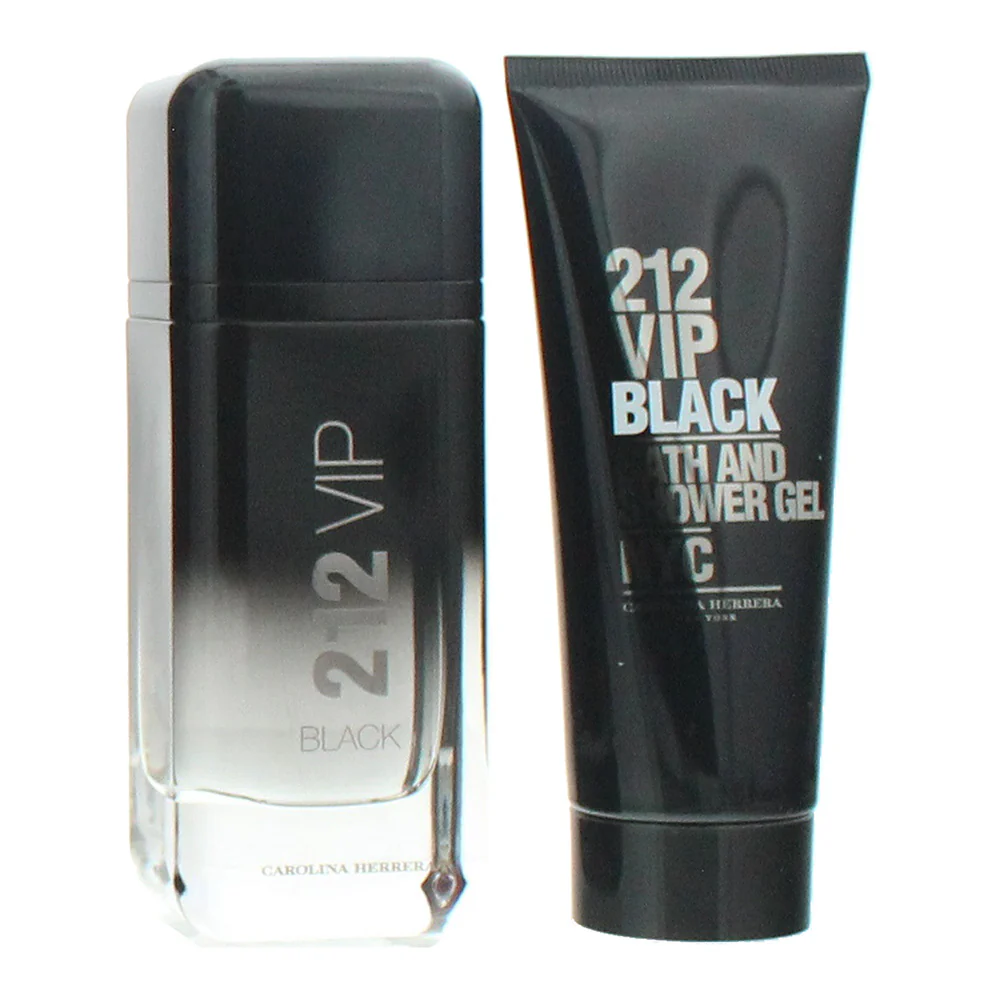 Carolina Herrera 212 Vip Black 2 Piece Gift Set: Eau De Parfum 100ml - Shower Gel 100ml - Image 3