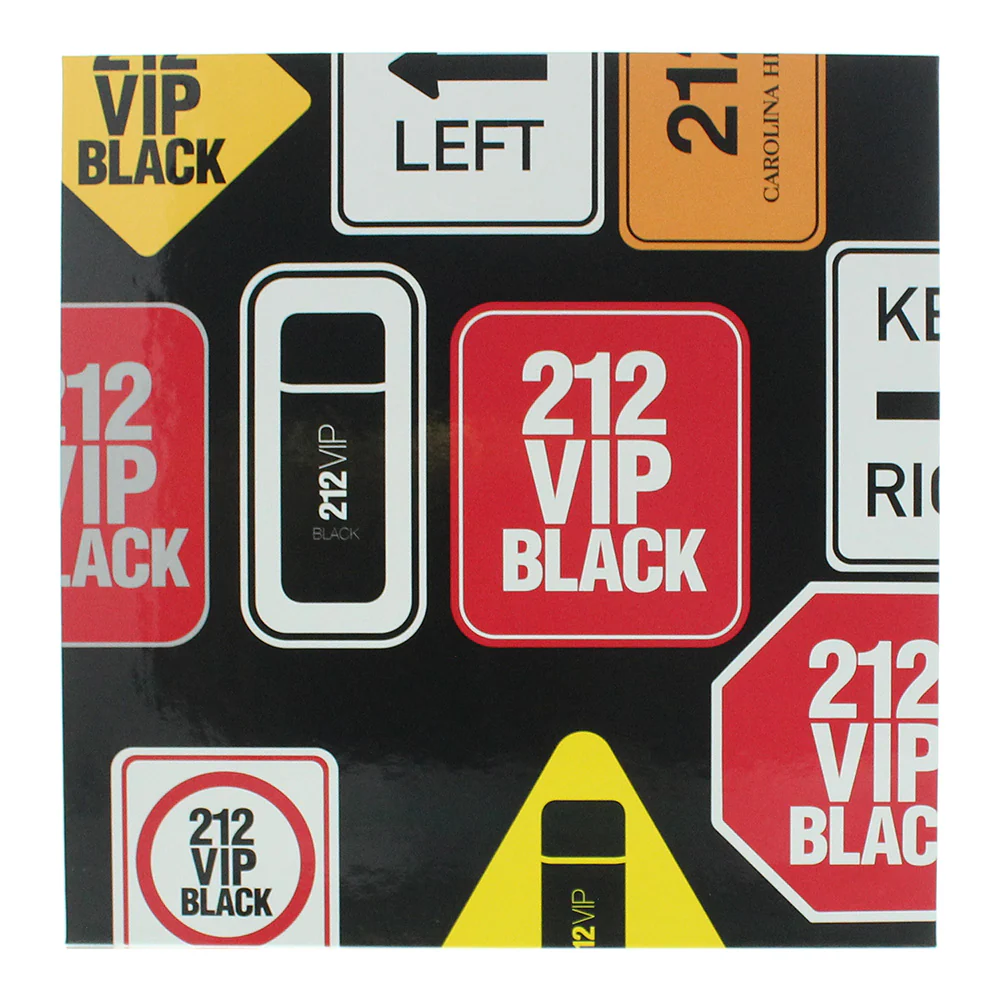 Carolina Herrera 212 Vip Black 2 Piece Gift Set: Eau De Parfum 100ml - Shower Gel 100ml - Image 4