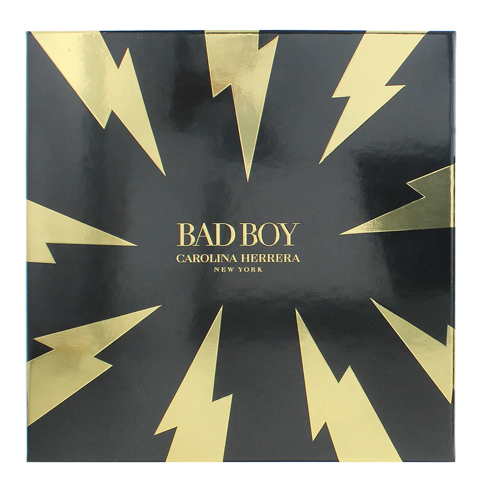 Carolina Herrera Bad Boy 3 Piece Gift Set: Eau de Toilette 100ml - Eau de Toilet - Image 4