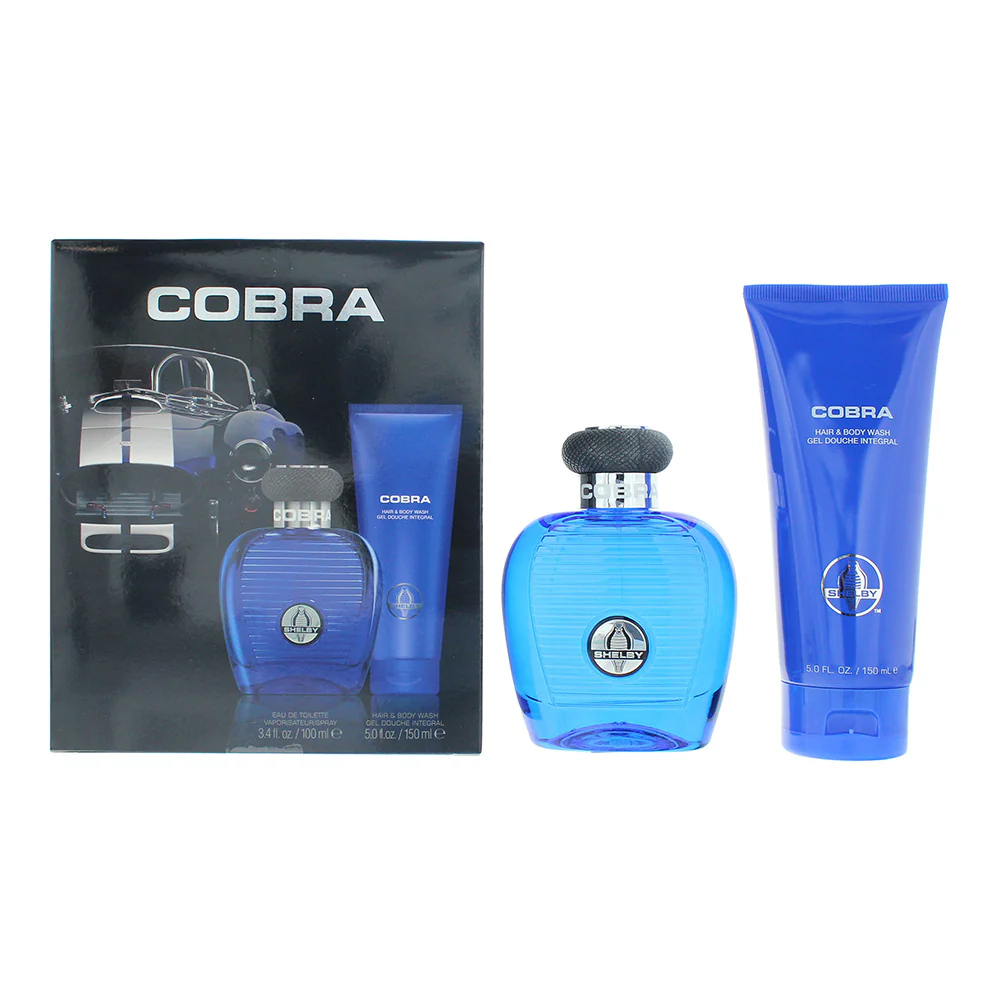 Carroll Shelby Blue Cobra 2 Piece Gift Set: EDT 100ml - HBW 150ml - Image 2