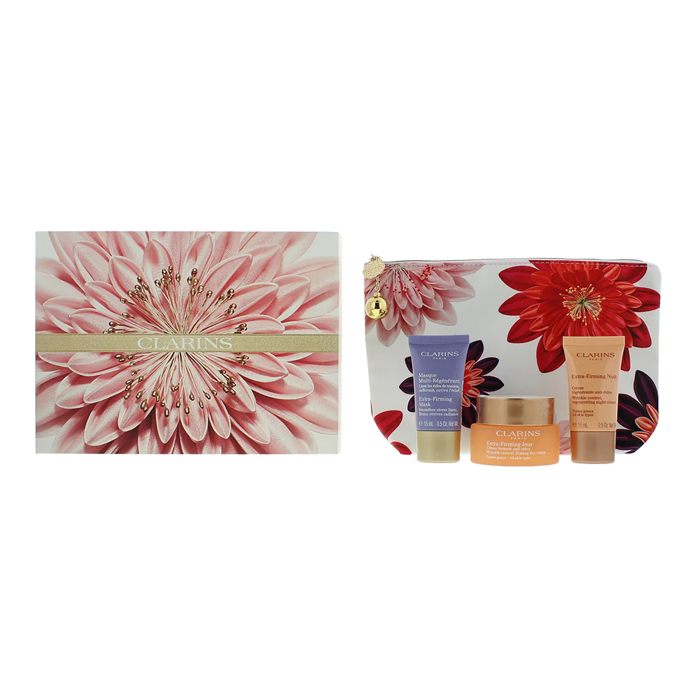 Clarins Extra-Firming 3 Piece Gift Set: Day Cream 50ml - Night  Cream 15ml - Ext - Image 2