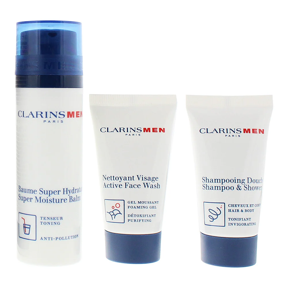 Clarins Hydration Essentials 3 Piece Gift Set: Super Moisture Balm 50ml - Shower Shampoo 30ml - Face Wash 30ml - Image 3