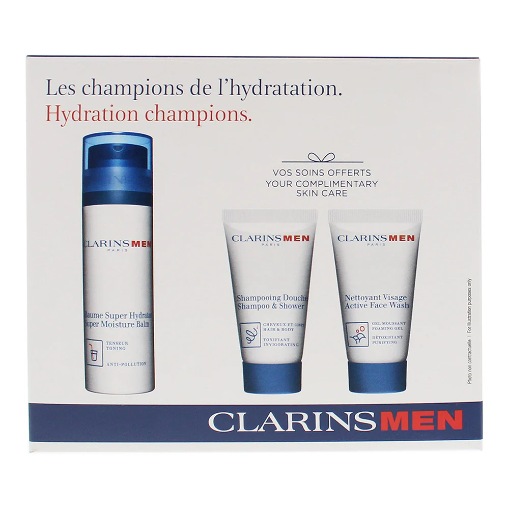 Clarins Hydration Essentials 3 Piece Gift Set: Super Moisture Balm 50ml - Shower Shampoo 30ml - Face Wash 30ml - Image 4