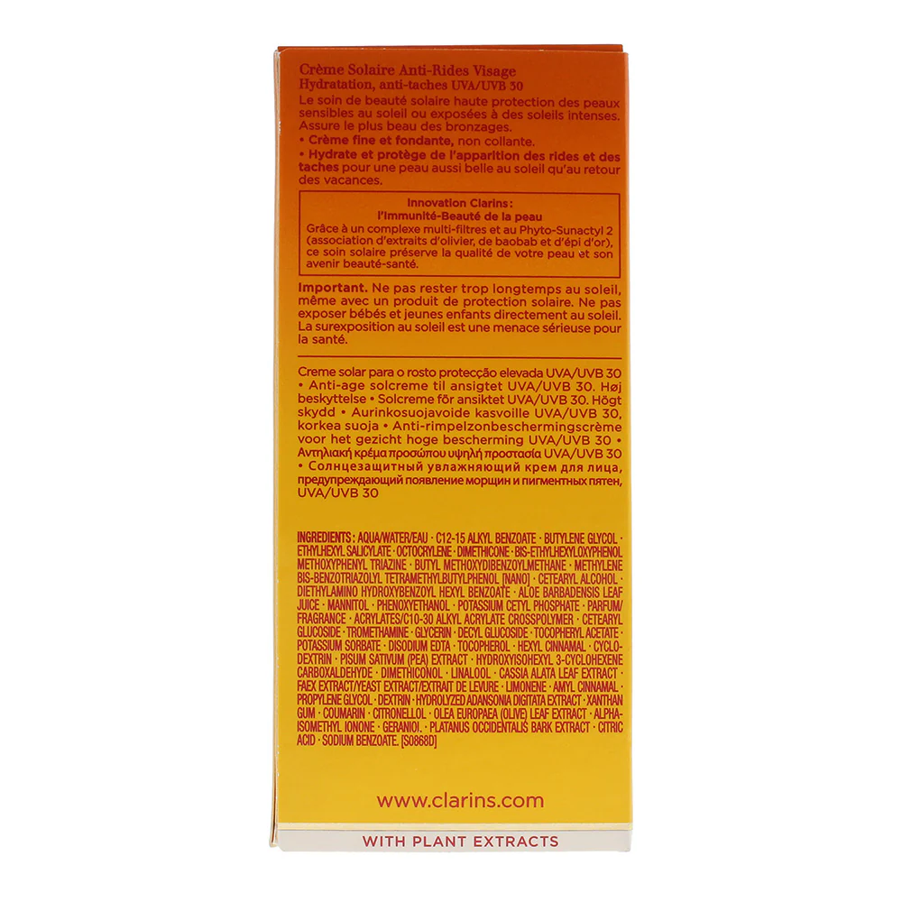 Clarins Wrinkle Control UVB-UVA 30 Spf Suncream 75ml - Image 6