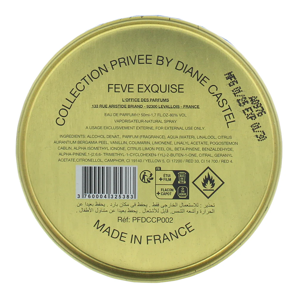 Diane Castel Collection Privée Feve Exquise Eau de Parfum 50ml - Image 5