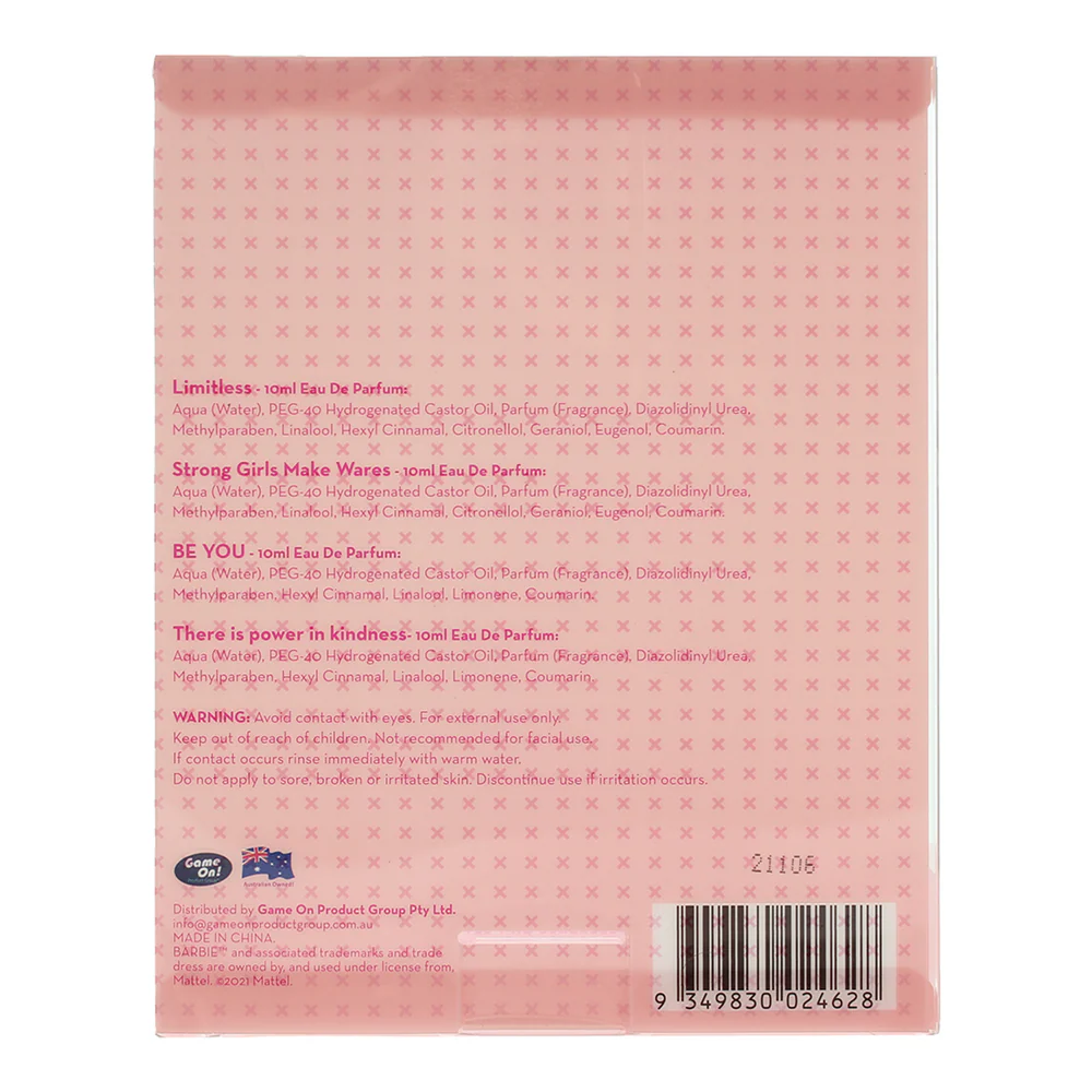 Disney Barbie Eau de Parfum Roller Ball 4 x 10ml - Image 4