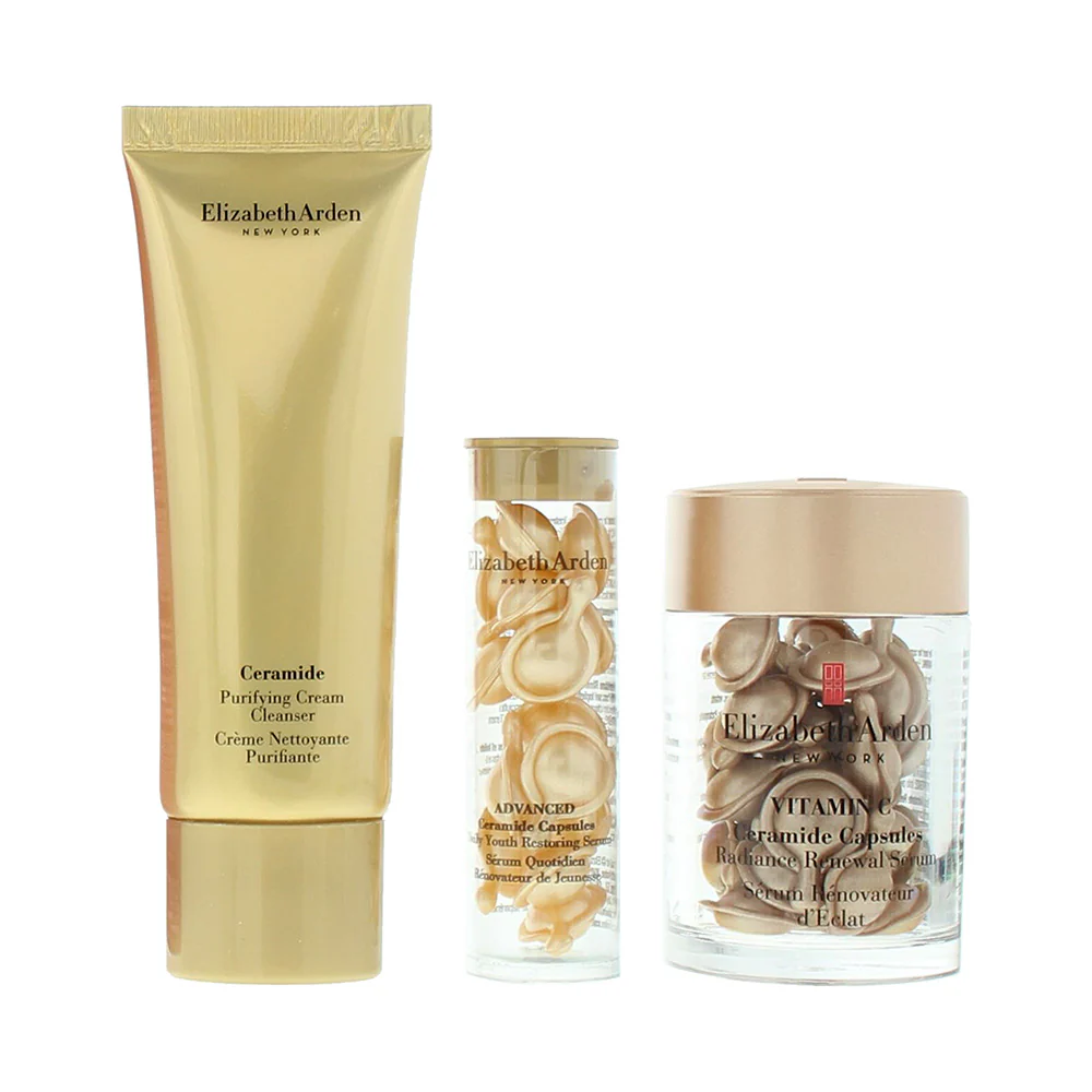 Elizabeth Arden Vitamin C 3 Piece Gift Set: Ceramide Radiance Renewal Serum Capsules 30pcs - Ceramide Daily Youth Restoring Serum Capsules 14pcs - - Image 3