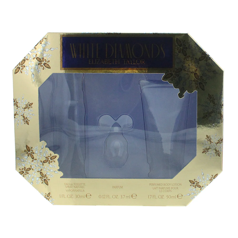Elizabeth Taylor White Diamonds 3 Piece Gift Set: Eau De Toilette 30ml - Parfum 3ml - Body Lotion 50ml - Image 4