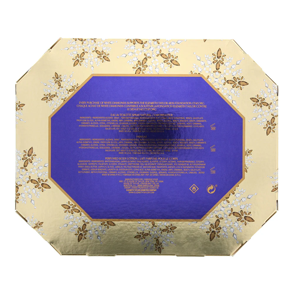 Elizabeth Taylor White Diamonds 3 Piece Gift Set: Eau De Toilette 30ml - Parfum 3ml - Body Lotion 50ml - Image 6