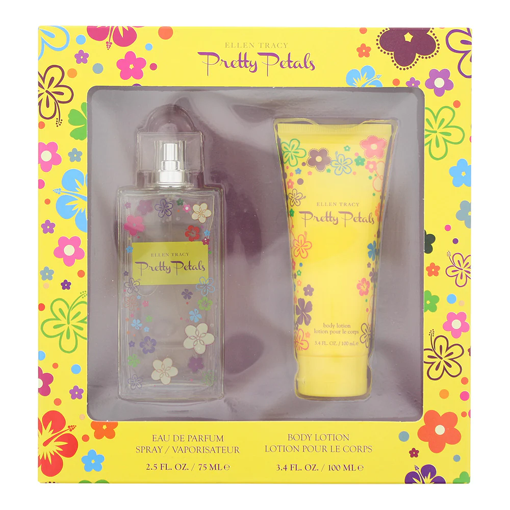 Ellen Tracy Pretty Petals  Piece Gift Set: Eau De Parfum 75ml - Body Lotion 100ml