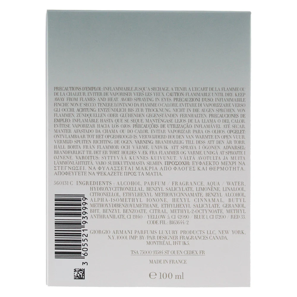 Giorgio Armani Acqua Di Gioia Eau De Toilette 100ml - Image 4