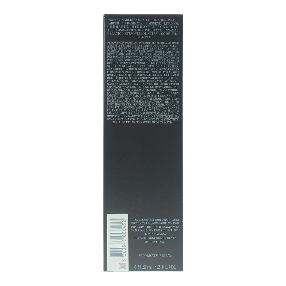 Giorgio Armani Code Pour Homme Eau de Toilette 125ml - Image 4