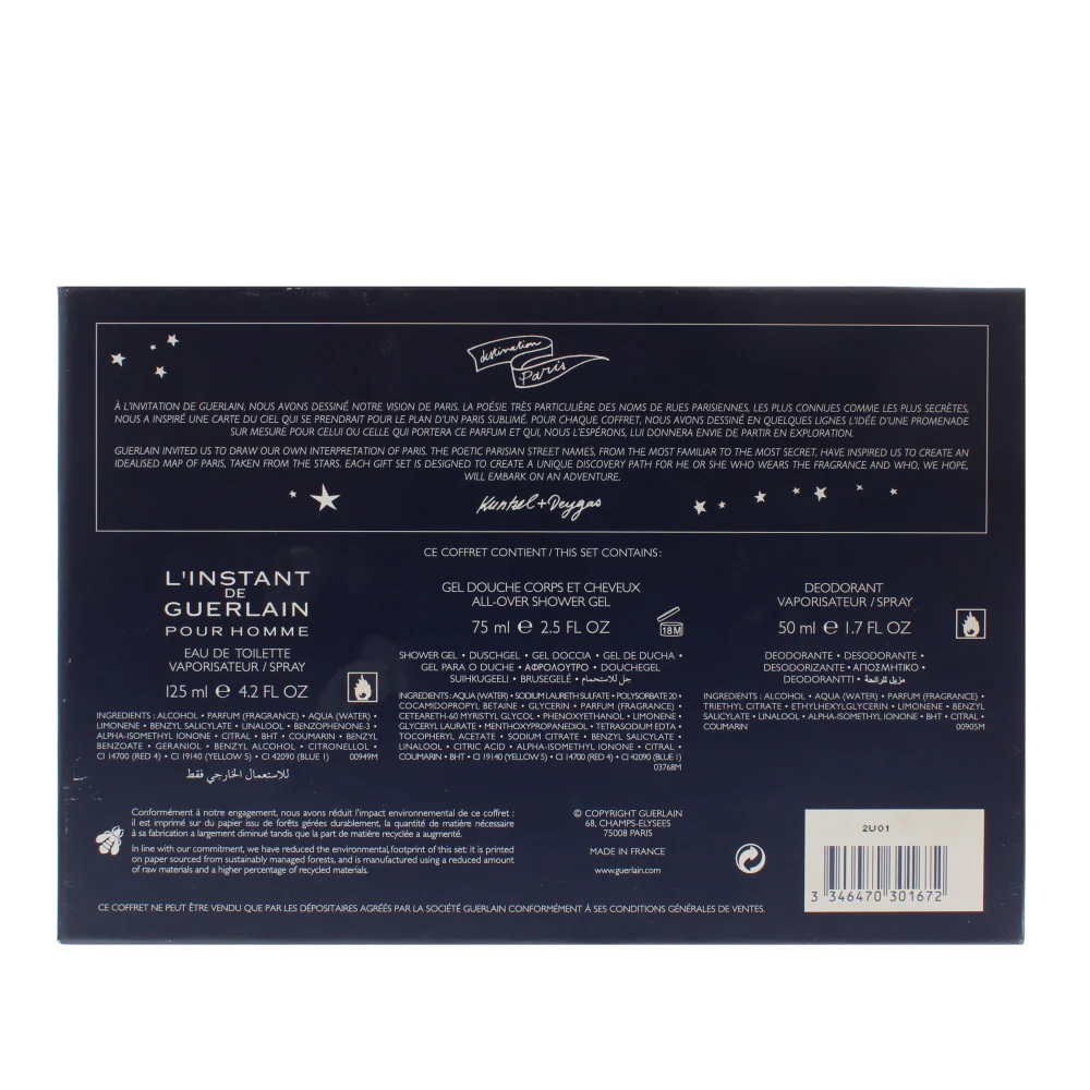 Guerlain L'instant De Guerlain Pour Homme Eau de Toilette 3 Pieces Gift Set - Image 2