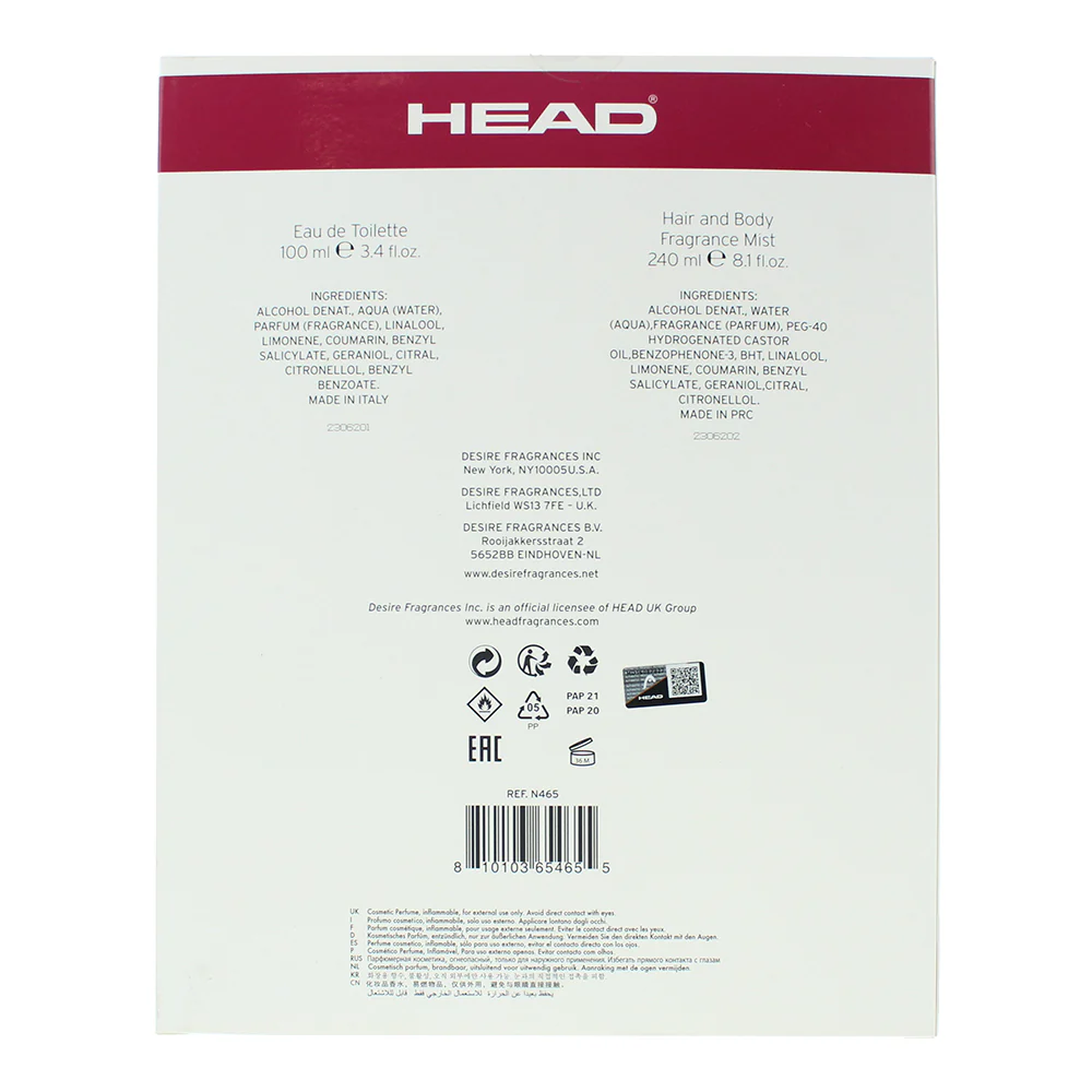 Head Elite 2 Piece Gift Set: Eau de Toilette 100ml - Fragrance Mist 240ml - Image 5