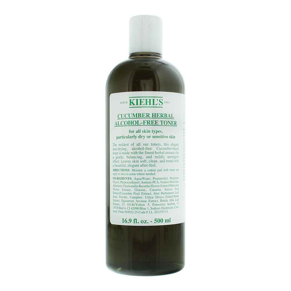 Kiehl's Cucumber Herbal Alcohol Free Toner 500ml - Image 59