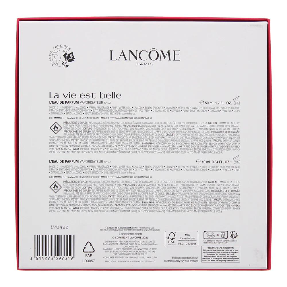 Lancome La Vie Est Belle 2 Piece Gift Set: Eau De Parfum 50ml - Eau De Parfum 10ml - Image 4