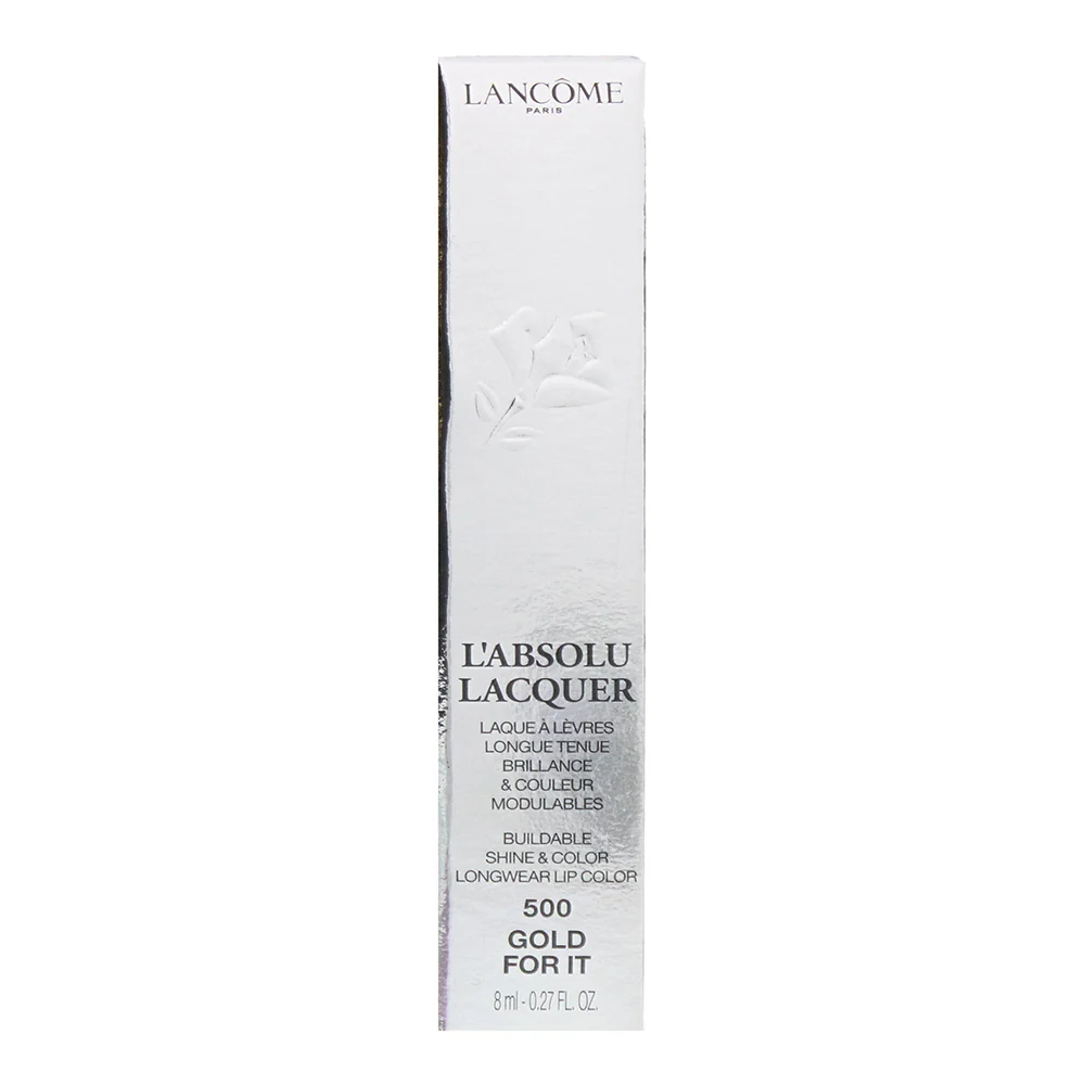 Lancôme L'absolu Lacquer #500 Gold For It Lipstick 8ml - Image 3