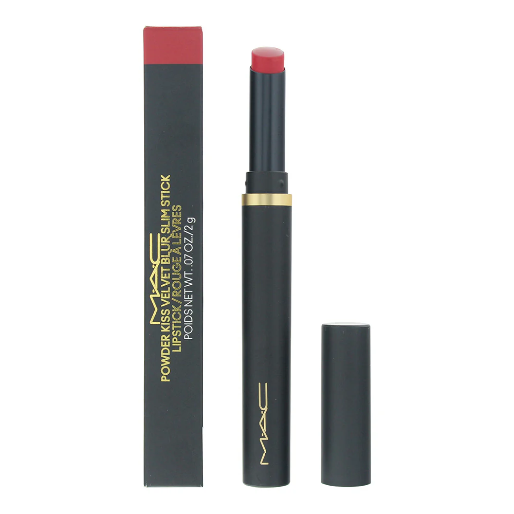 MAC Powder Kiss Velvet Blur Slim Stick 889 Ruby New Lipstick 2g - Image 2