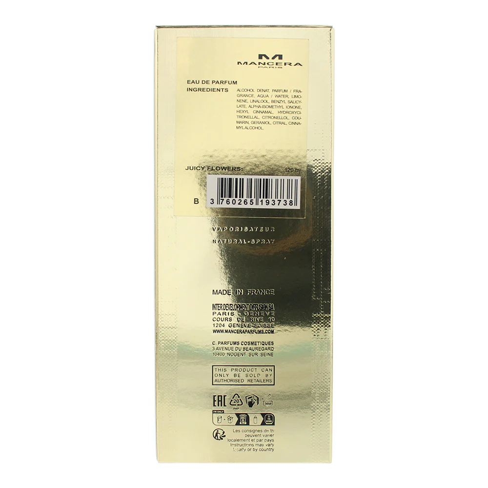Mancera Paris Juicy Flowers Eau De Parfum 120ml - Image 5