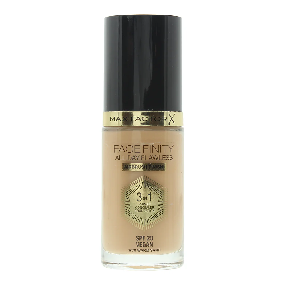Max Factor Face Finity All Day Flawless 3 In 1 70 Warm Sand Foundation 30ml - Image 3