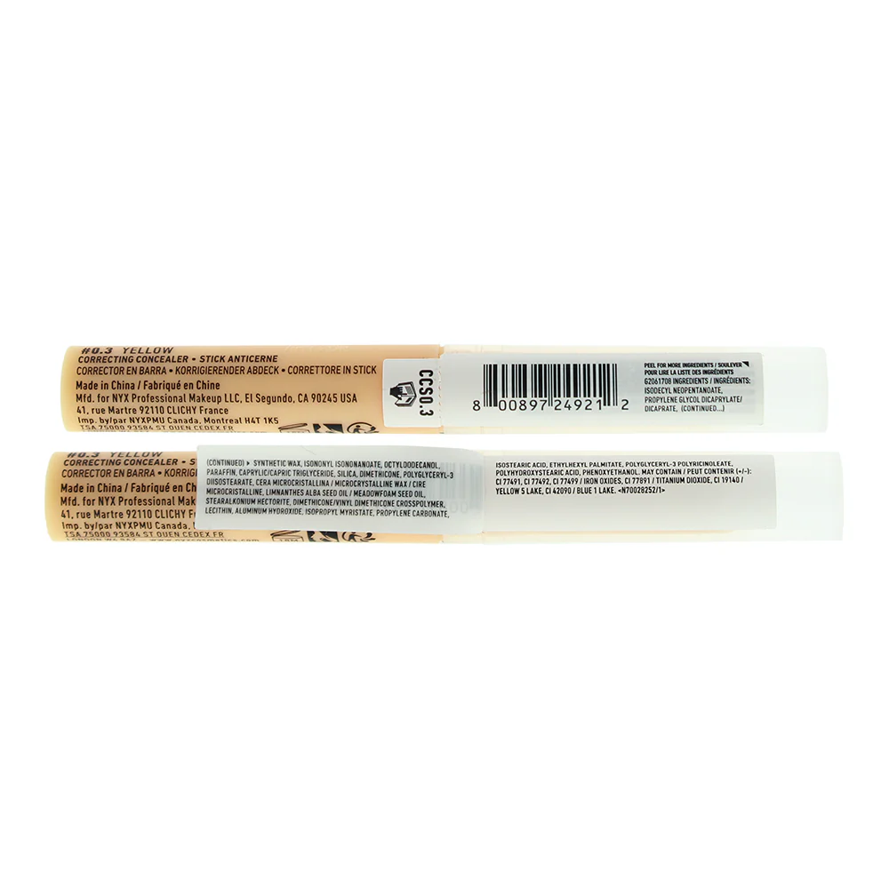 NYX Pro Fix Stick Correcting 0.3 Yellow Concealer 1.6g - Image 2