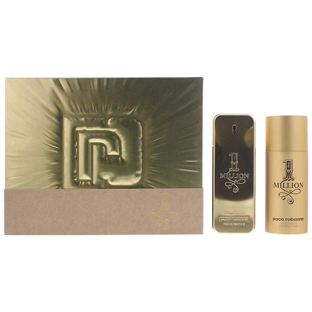 Paco Rabanne 1 Million 2 Piece Eau De Toilette 100ml - Deodorant 150ml