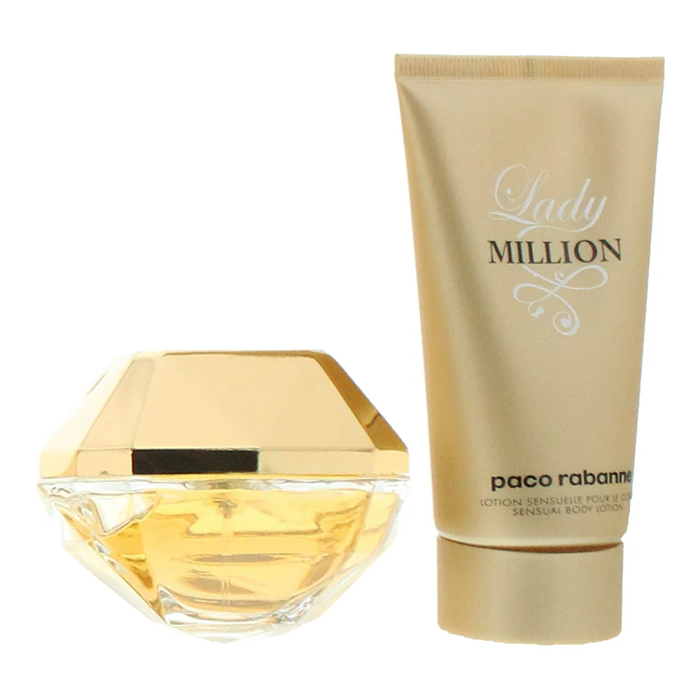 Paco Rabanne Lady Million 2 Piece Gift Set: Eau De Parfum 50ml - Body Lotion 75ml - Image 3