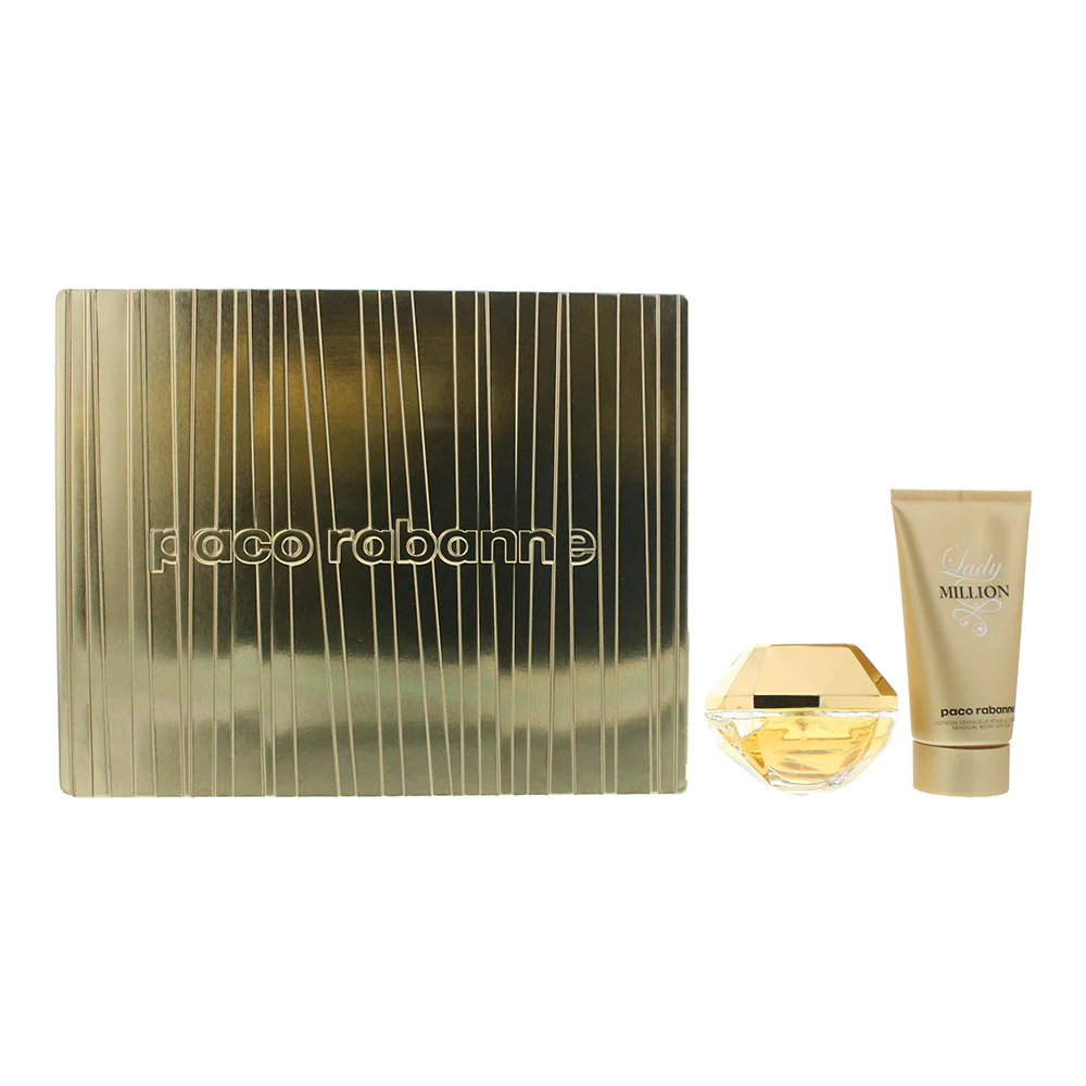 Paco Rabanne Lady Million 2 Piece Gift Set: Eau De Parfum 50ml - Body Lotion 75ml - Image 5