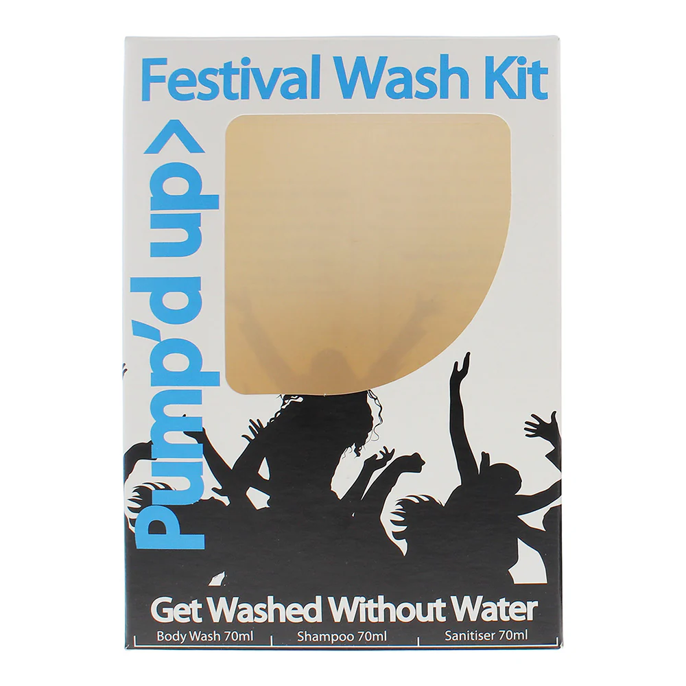 Pump'd Up Festival Wash Kit 3 Pieces Gift Set : Body Wash 70ml - Shampoo 70ml - - Image 3