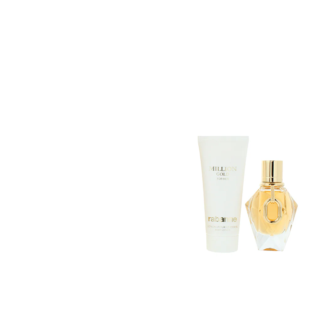 Rabanne Million Gold For Her 2 Piece Gift Set: Eau de Parfum 50ml - Body Lotion - Image 2