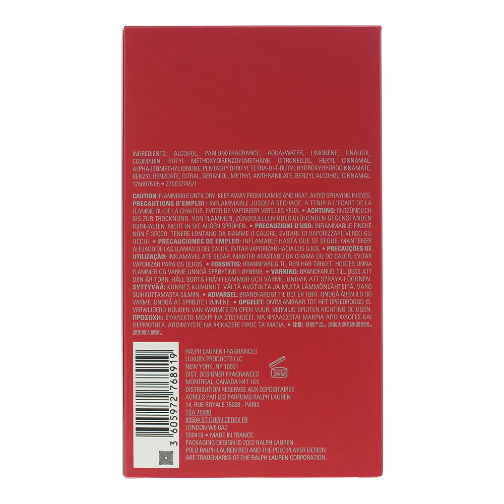 Ralph Lauren Polo Red Parfum 125ml - Image 2