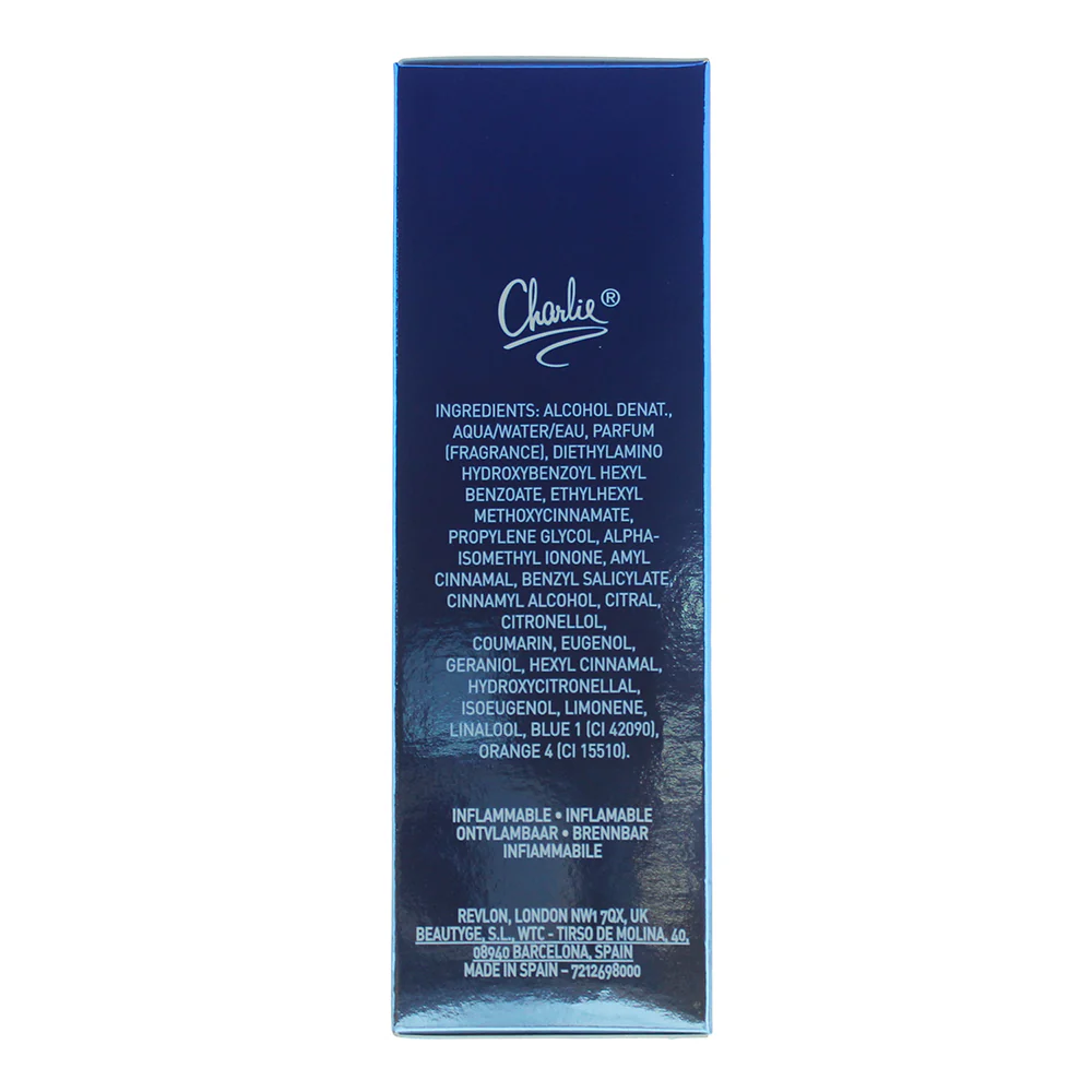 Revlon Charlie Blue Eau Fraiche Eau De Toilette 100ml - Image 4