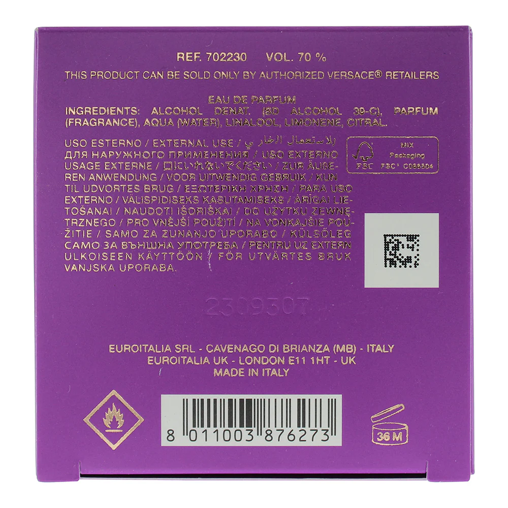 Versace Dylan Purple Pour Femme Eau de Parfum 50ml - Image 4